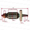 Якорь подходит для ИНТЕРСКОЛ УШМ-150/1300 (аналог 13.04.02.01.00)